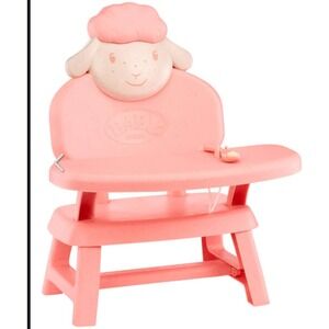 Baby Born High Chair Pink Sheep Face Doll Accessory Feeding Seat